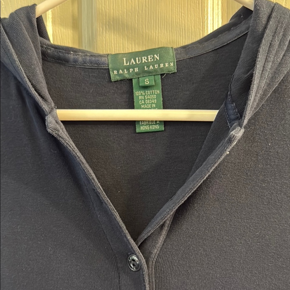 Lauren Ralph Lauren Gray Button-Up Shirt